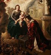 unknow artist Saint Lawrence crowned by Baby Jesus, Claude de Jongh painting